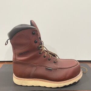 Red Wing 2418 Traction Tred Lite Waterproof Safety Toe Work Boots Mens 8 D Brown
